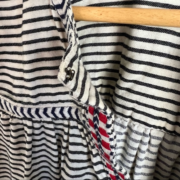 J. Crew Embroidered Embellished Cream Striped Long Sleeve Blouse - Picture 14 of 14